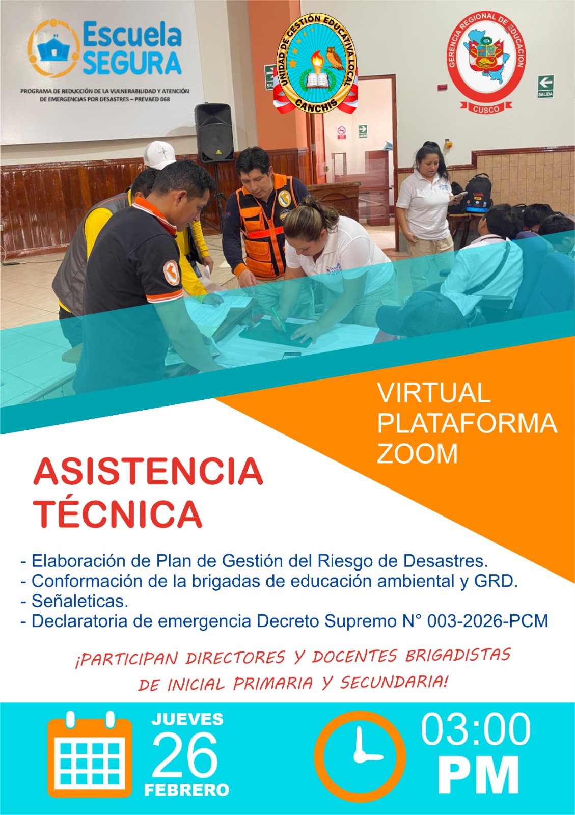 ASISTENCIA TÉCNICA VIRTUAL EN GESTION DEL RIESGO DE DESASTRES